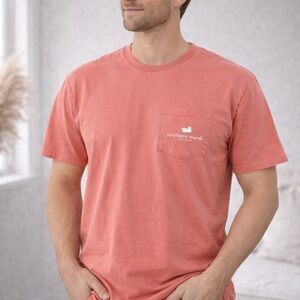 Southern Marsh Men’s Coral Pocket T-Shirt Size Large